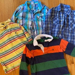 Lot of 4 Boys’ size 4T long sleeve shirts